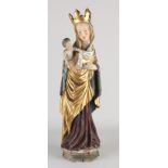 Antique gilded wooden Madonna, H 52 cm.