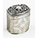 Antique silver loderein box