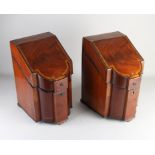 Two antique cutlery boxes