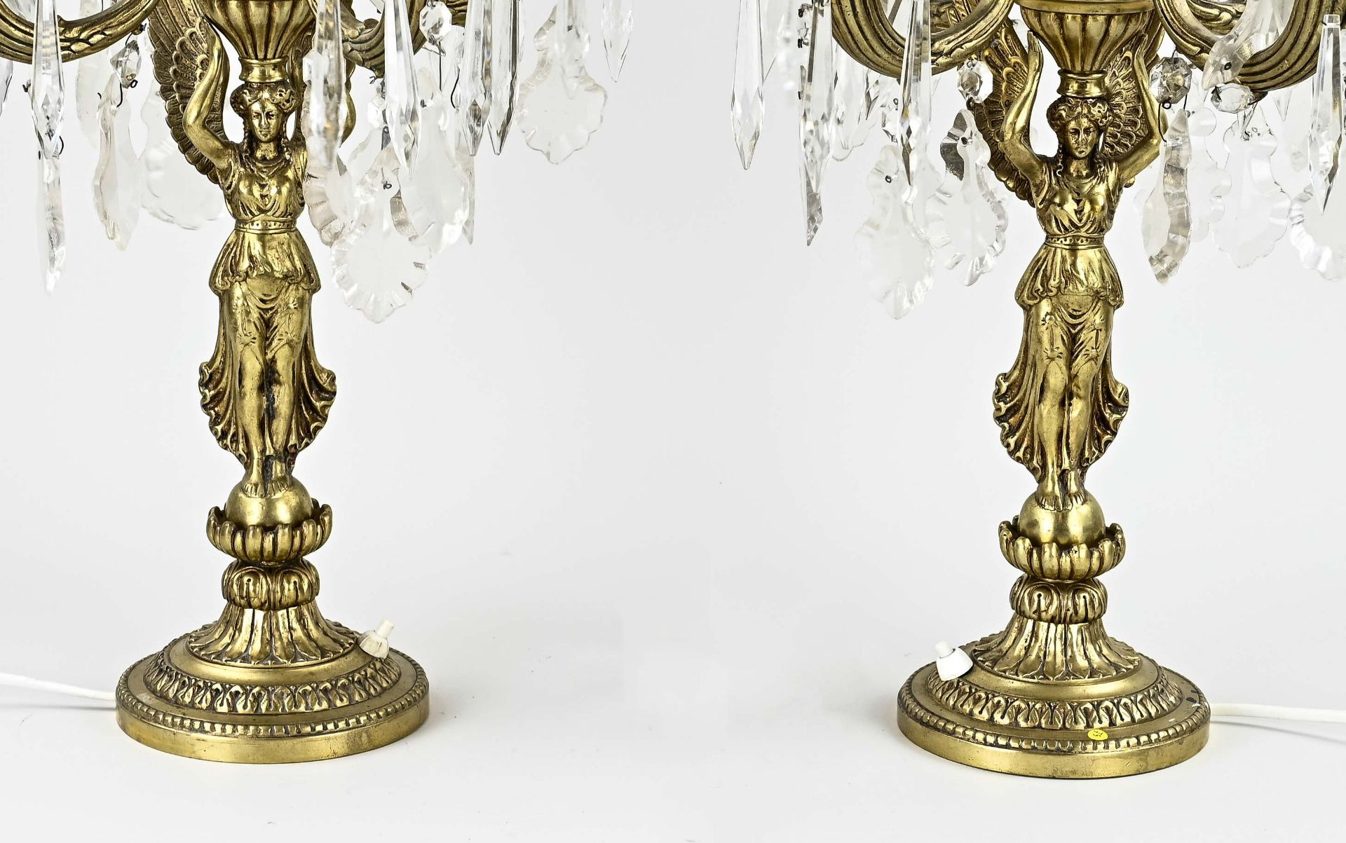 Two bronze table lamps, H 61 cm. - Image 2 of 2