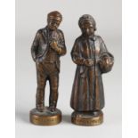 Two antique bronze figures