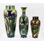 Three antique earthenware vases, 1910