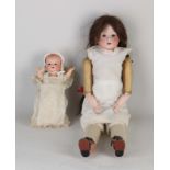 2x Antique German porcelain dolls