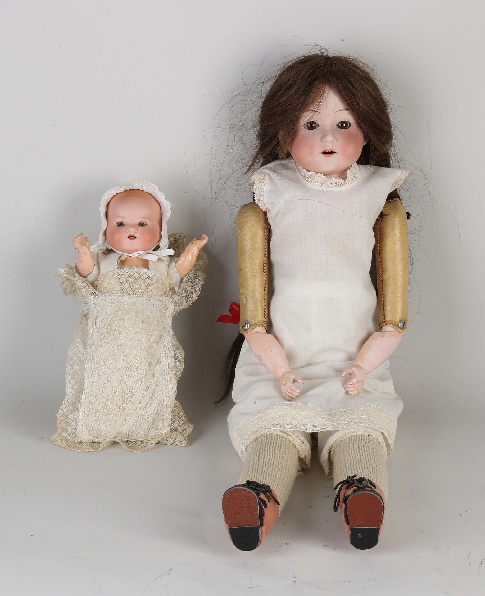 2x Antique German porcelain dolls
