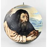Painted sphere by Hieronymus Bosch, Ø 60 cm.