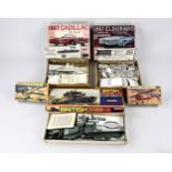 Five old model kits