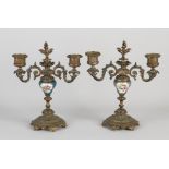 Two antique French candlesticks