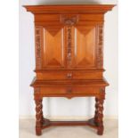 Antique vine cabinet on cross foot, 1890