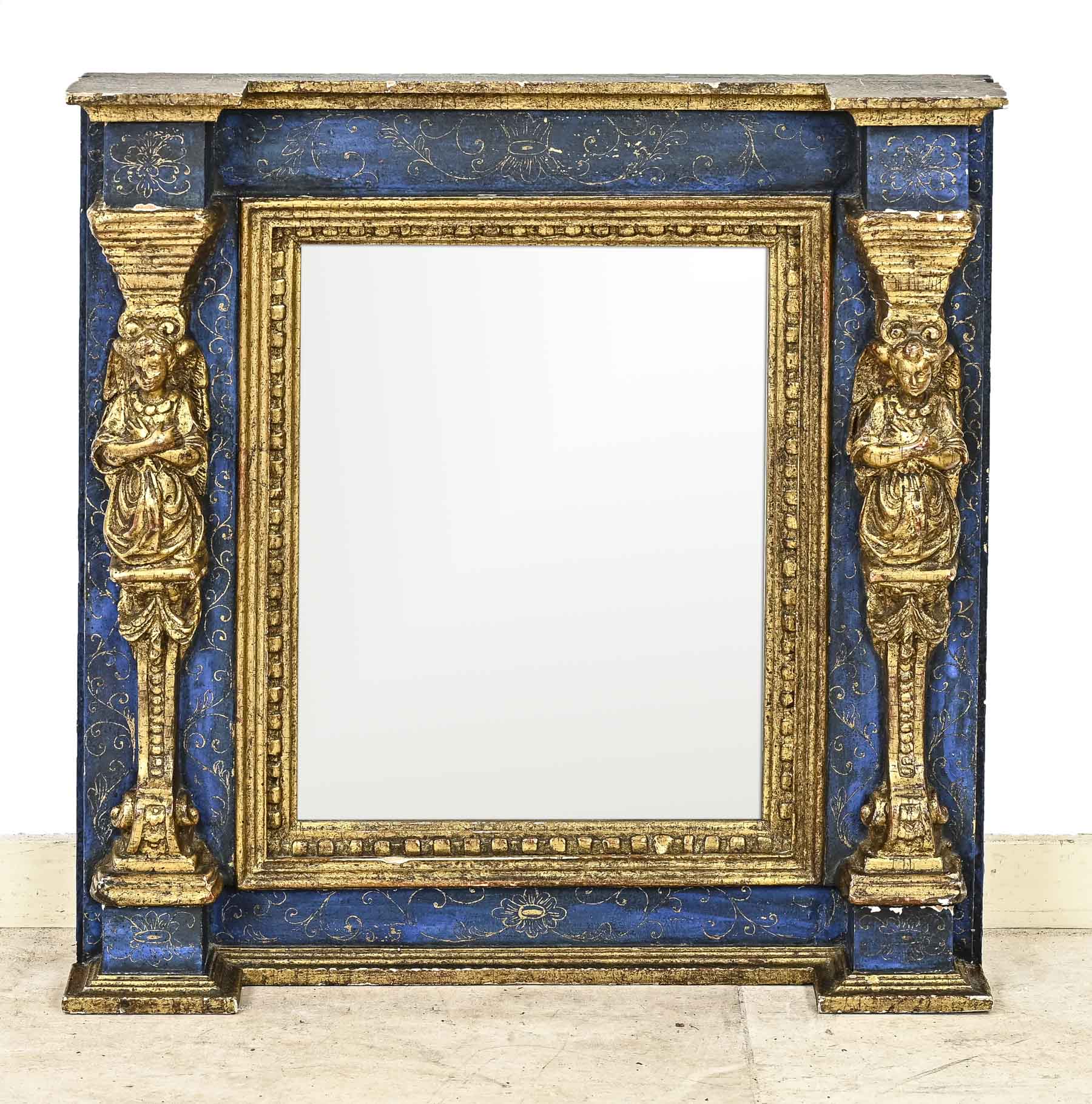 Italian mirror, H 54 x W 52 cm.