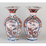 Two Japanese Imari vases, H 30 cm.