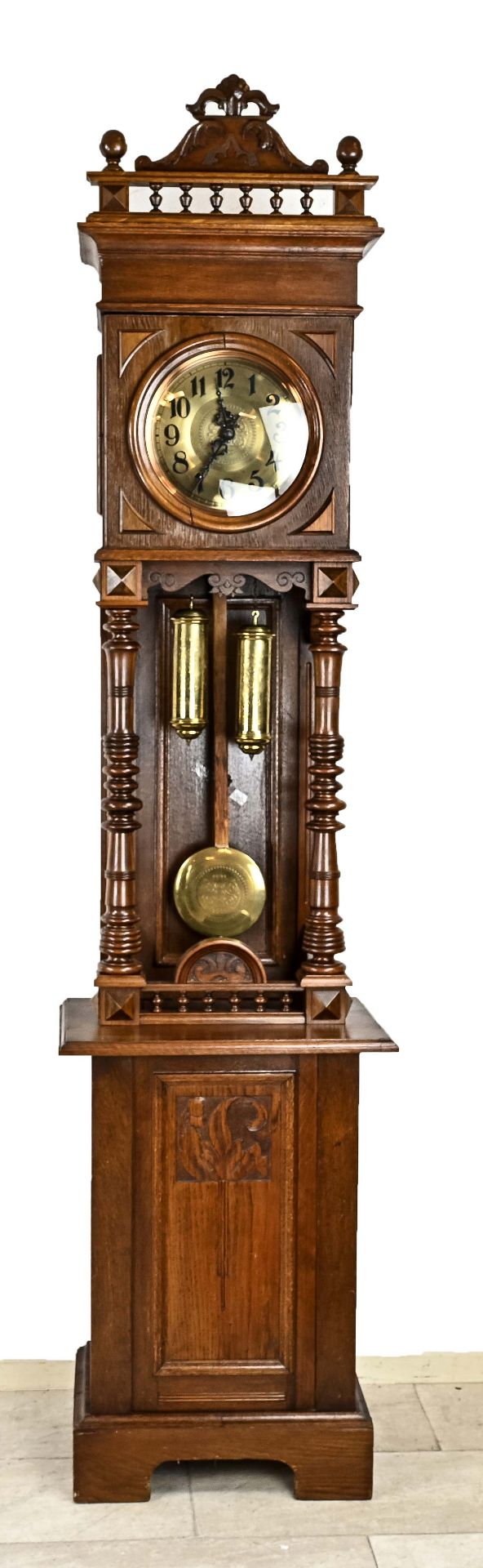 Antique Gustav Becker grandfather clock, 1890