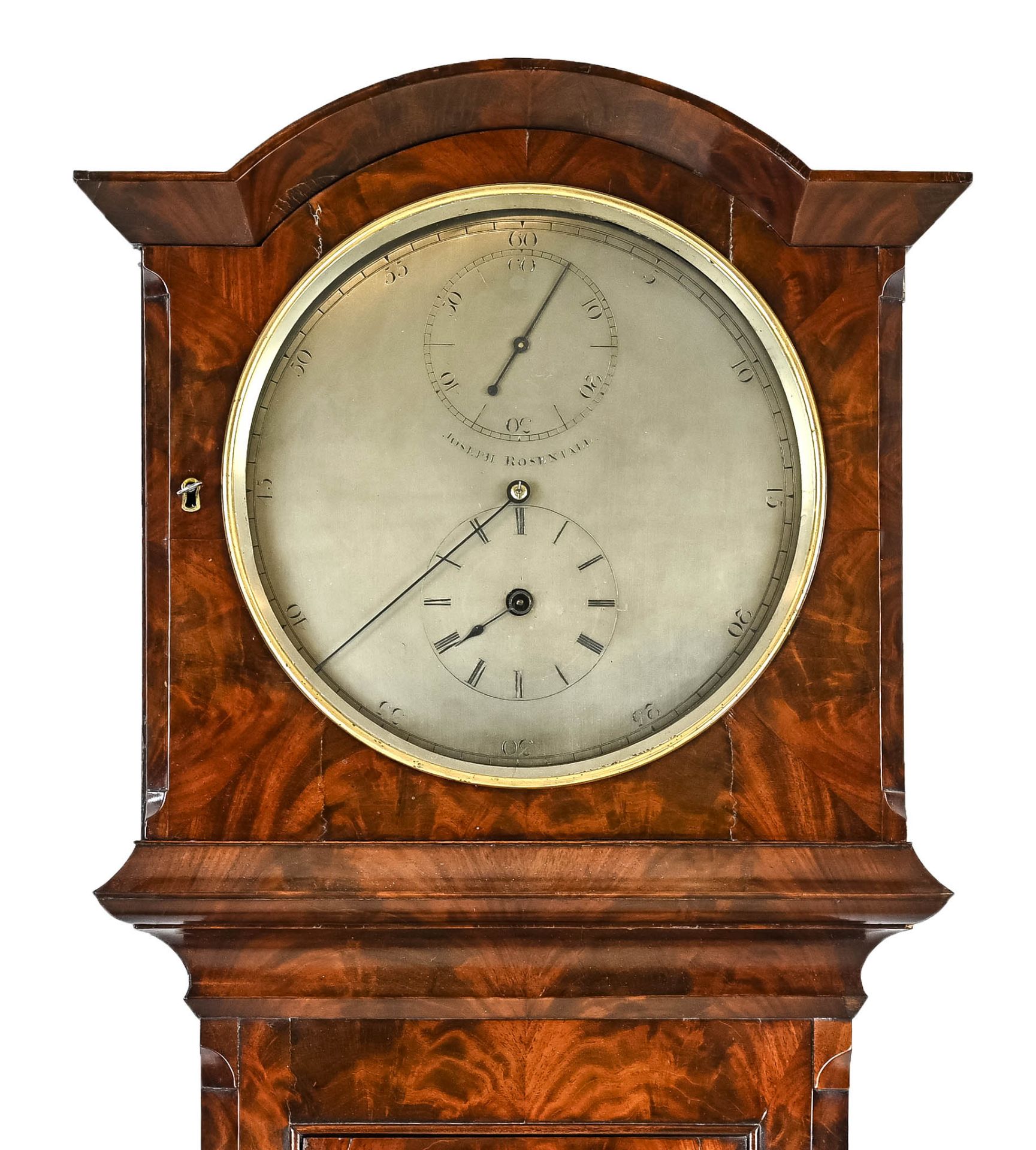 English grandfather clock, Joseph Rosentall - Image 2 of 2
