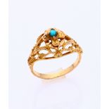 Gold ring with turquoise