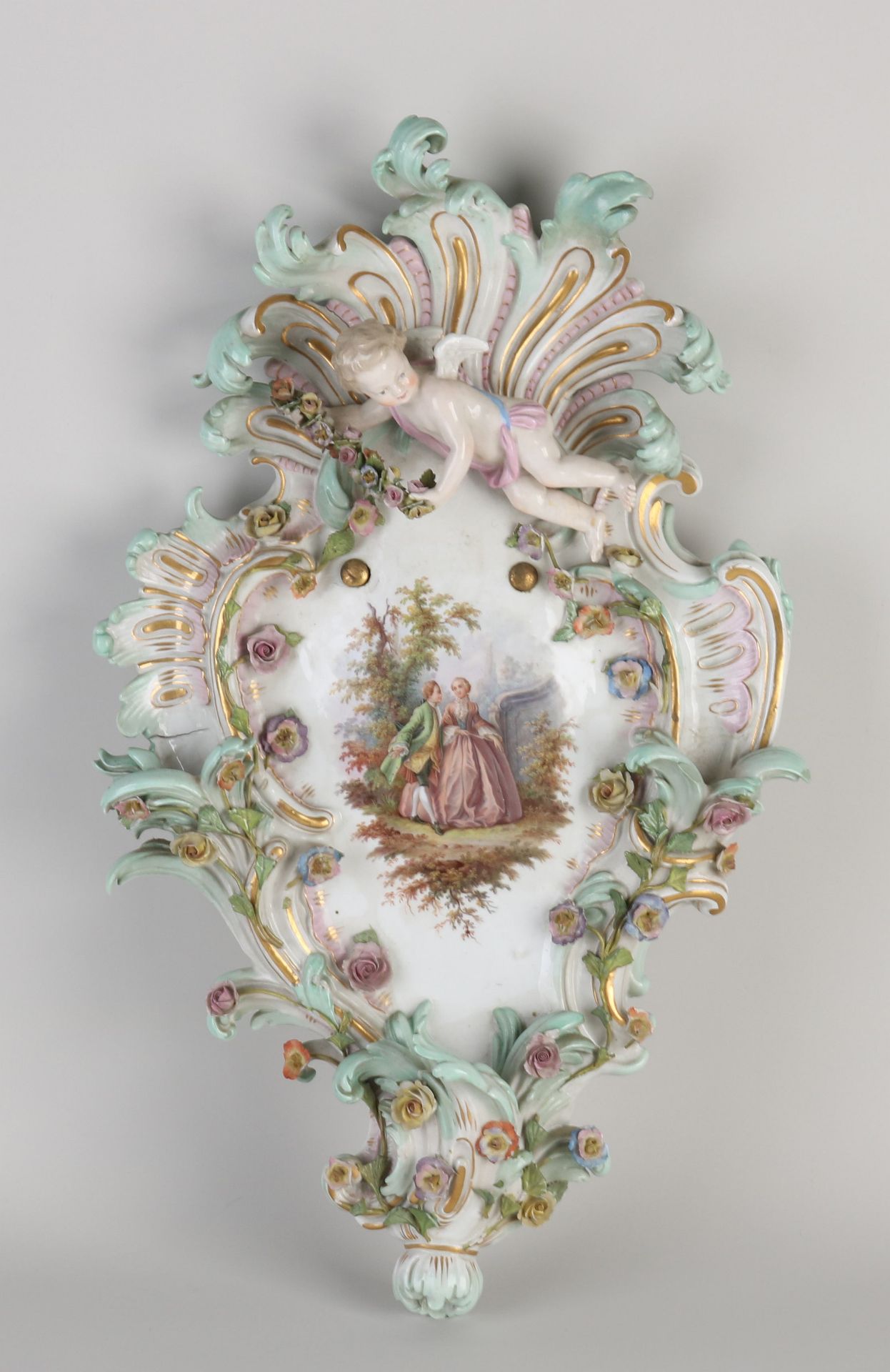 19th century Meissen wall applique