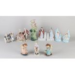 Ten porcelain figures