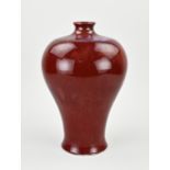 Chinese Sang de Boeuf vase, H 35 cm.