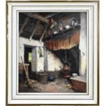 AJ Zwart, Farmer interior with fireplace