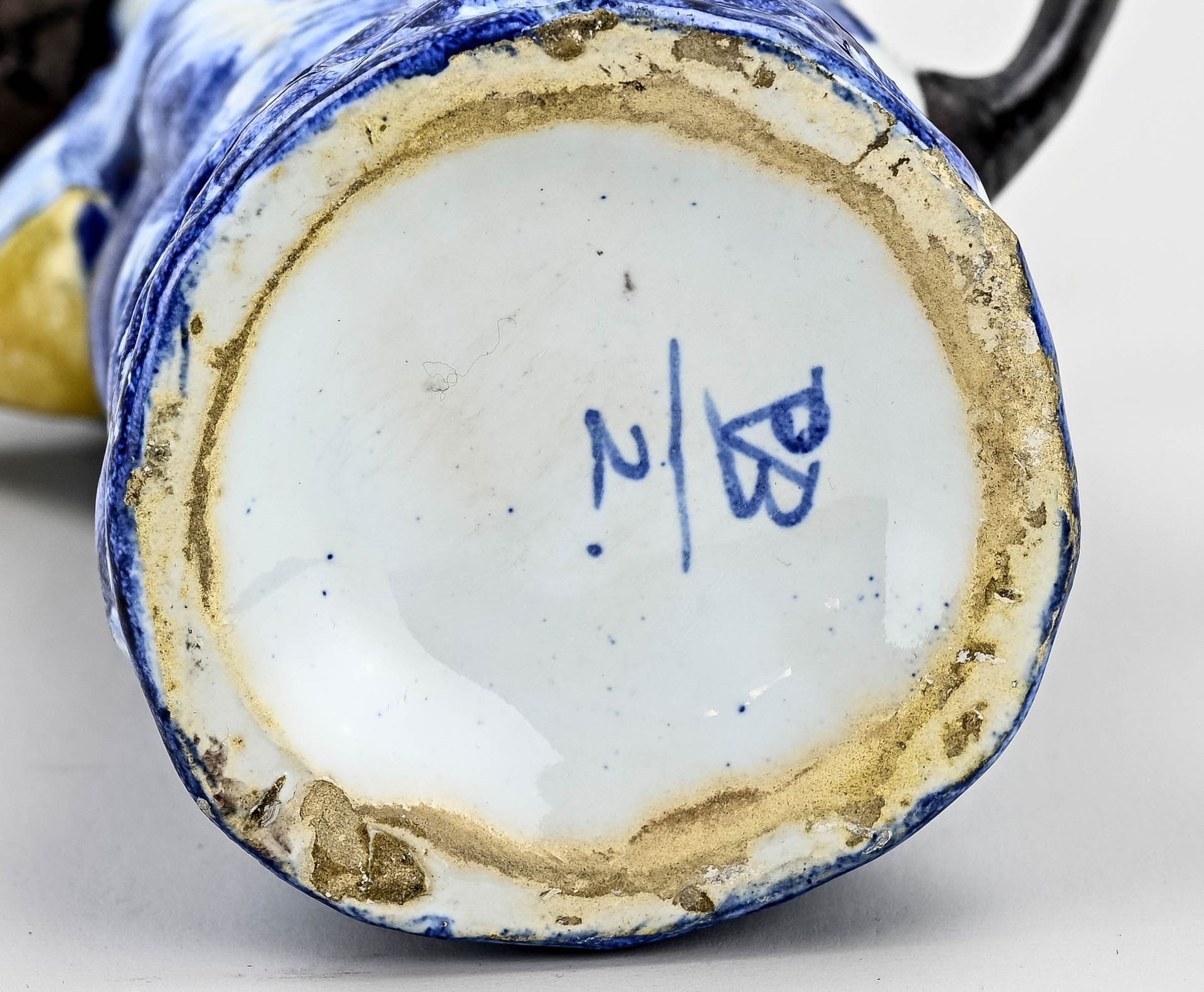 Antique Delft (Schertz) jug, H 20.2 cm. - Image 2 of 2