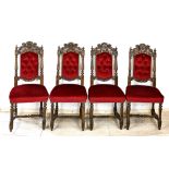 Four antique French chairs, 1880