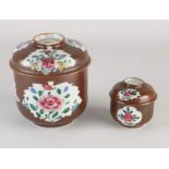 Two Chinese lidded jars