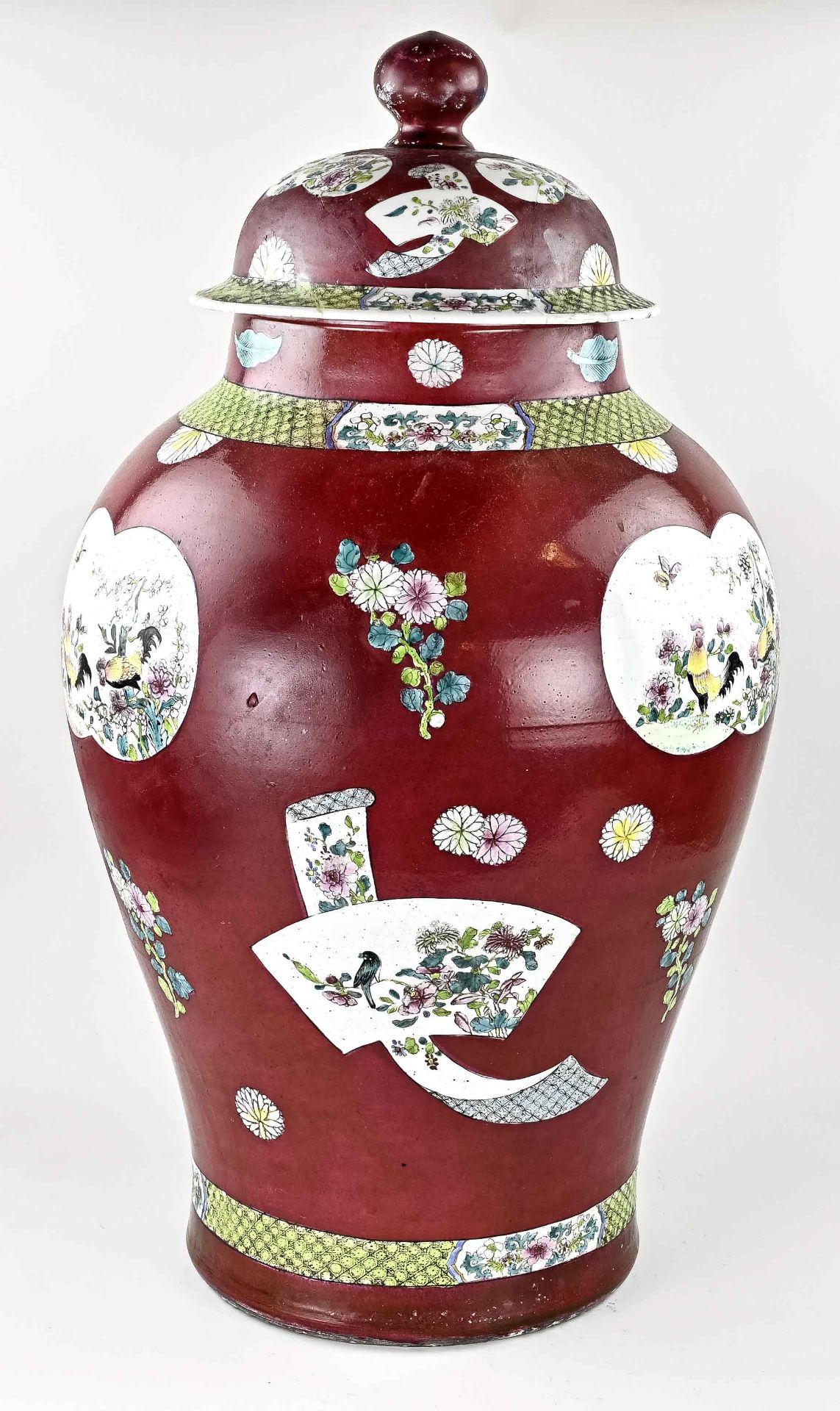 Very large 18th century Chinese vase, H 80 cm. - Bild 2 aus 3