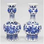 Two antique Delft vases, H 30 cm.