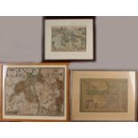 3x Antique map