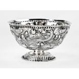 Antique silver cream bowl