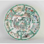 Chinese Familie Verte saucer Ø 42 cm.