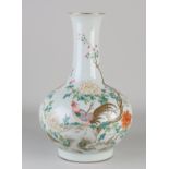 Chinese Family Rose vase, H 33 cm.