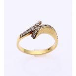 Gold ring with diamond