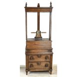 Oak linen press, 1800