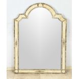 Italian mirror with marble, H 135 x W 92 cm.
