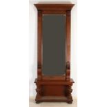 Antique mirror with console, 1880