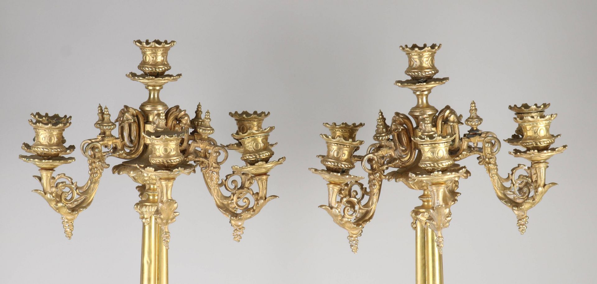 Two fire-gilded church candlesticks - Image 3 of 3