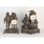 Two antique French alarm clocks, 1900