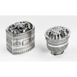 2 silver snuff boxes