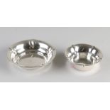 2 silver dishes