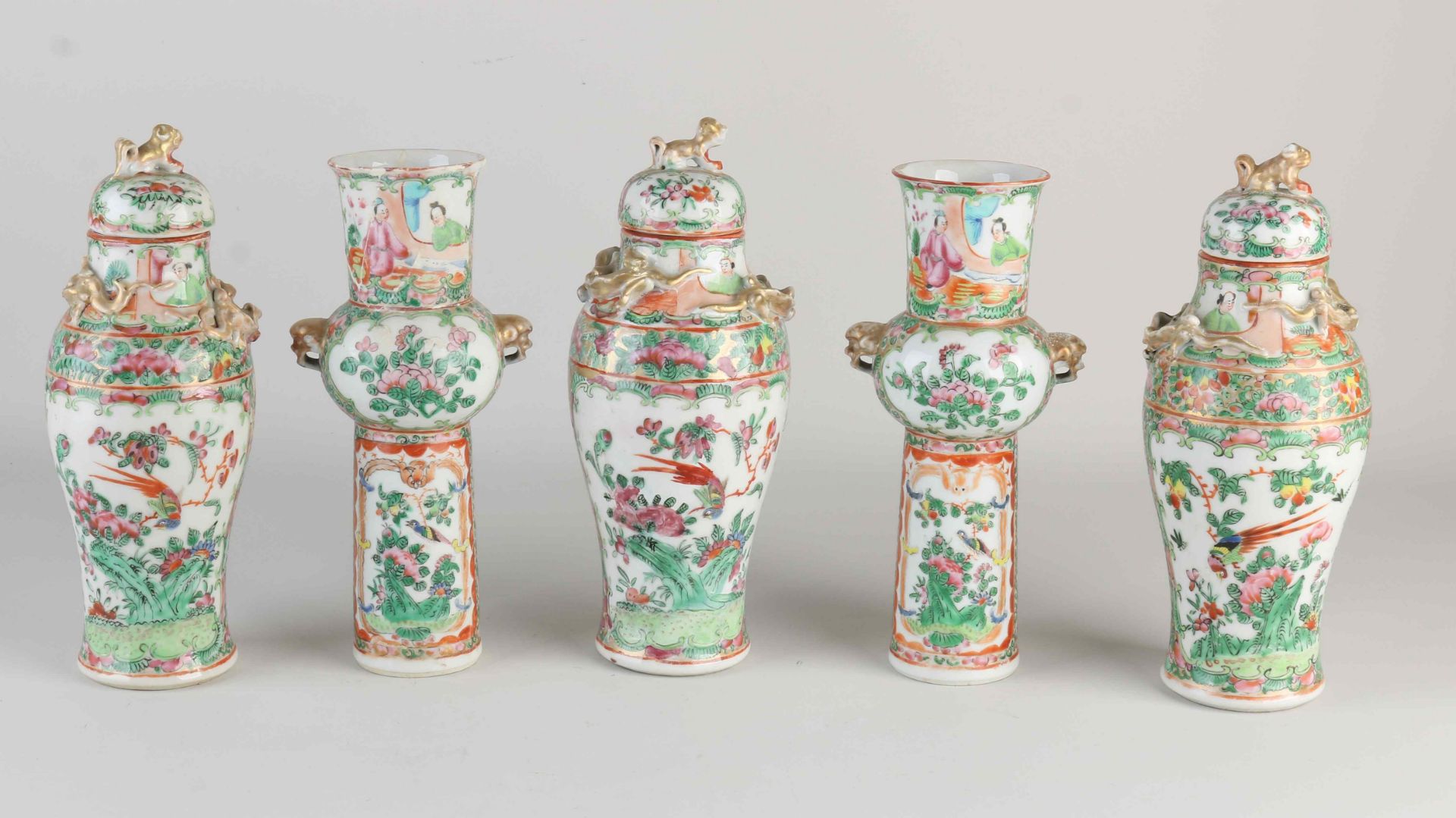 Five-piece Chinese cabinet set - Image 2 of 3