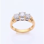 Gold ring with diamond