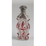 Bohemian bottle with silver cap