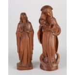 Two religious wooden figures