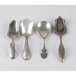 4 Silver sugar scoops