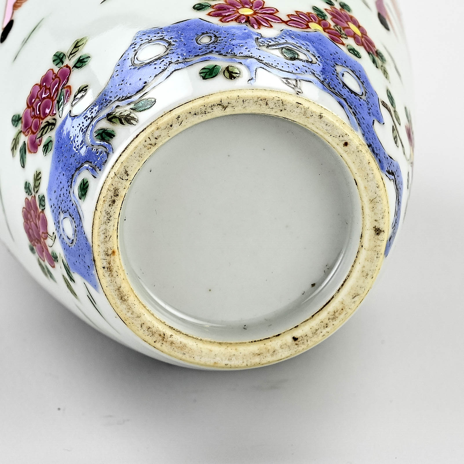 Chinese porcelain lamp base, H 25 cm. - Image 2 of 2