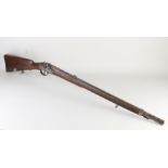 Antique single-barreled rifle, L 108 cm.