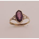 Gold ring with amethyst