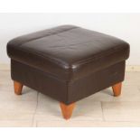 Leather pouf