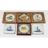 Six antique Dutch tiles