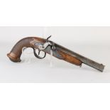 Antique percussion pistol, L 33 cm.