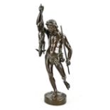 Bronze figure, Hunter with deer